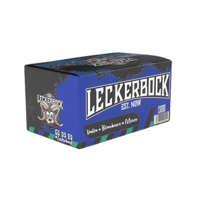 Leckerbock Vodka Blaubeere-Minze (15% Vol.) Partybox mit 20 Klopfern