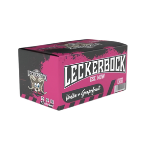 Leckerbock Vodka+Grapefruit Partybox mit 20 Klopfern